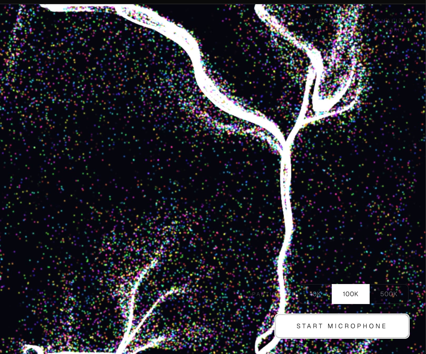 100,000 particles WebGPU Microphone visualizer