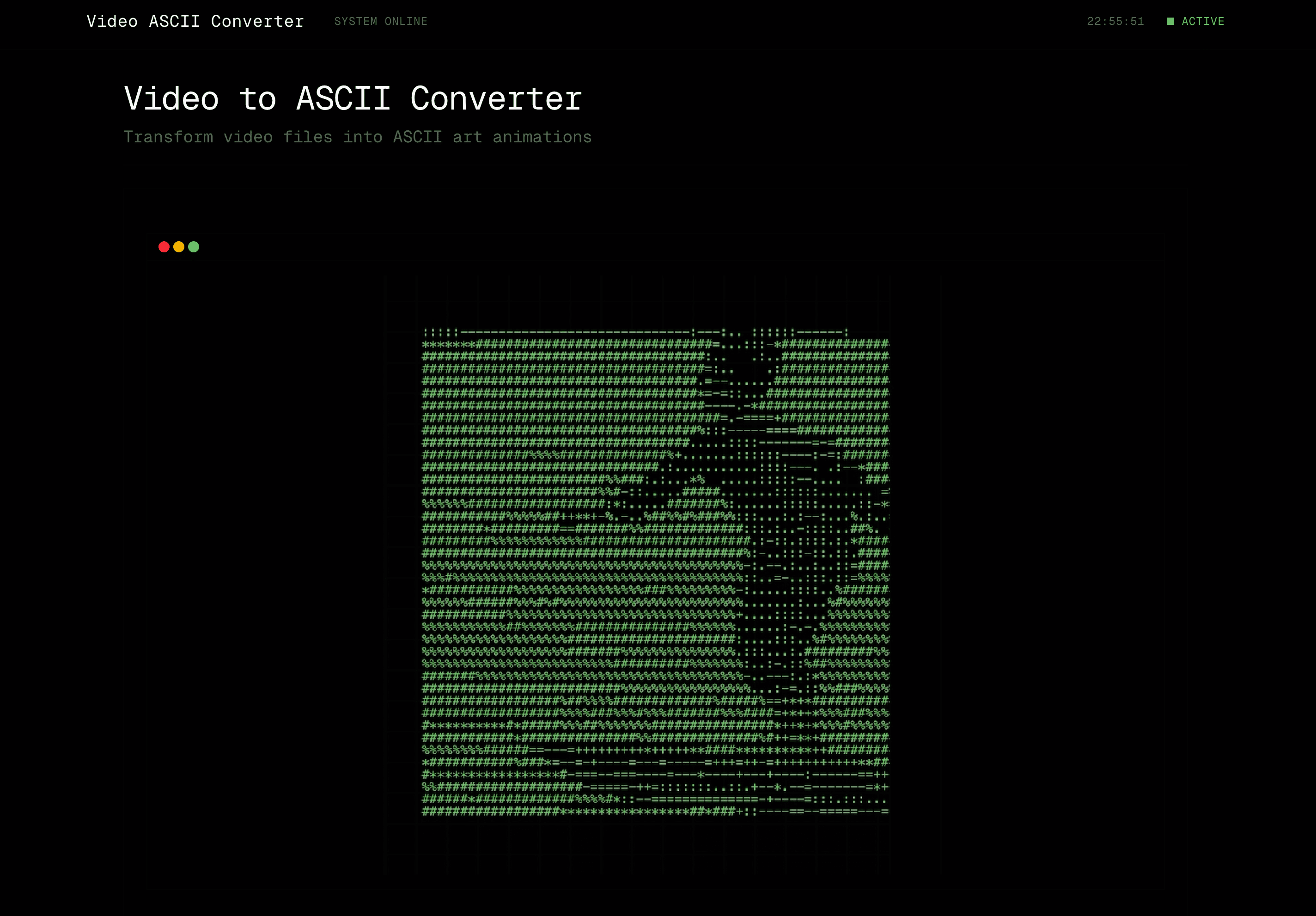 Video to ASCII