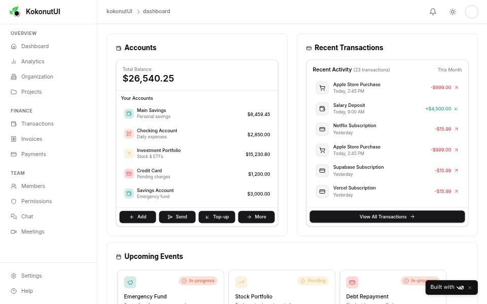 Financial Dashboard