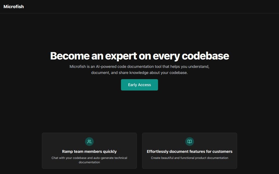Microfish Landing Page