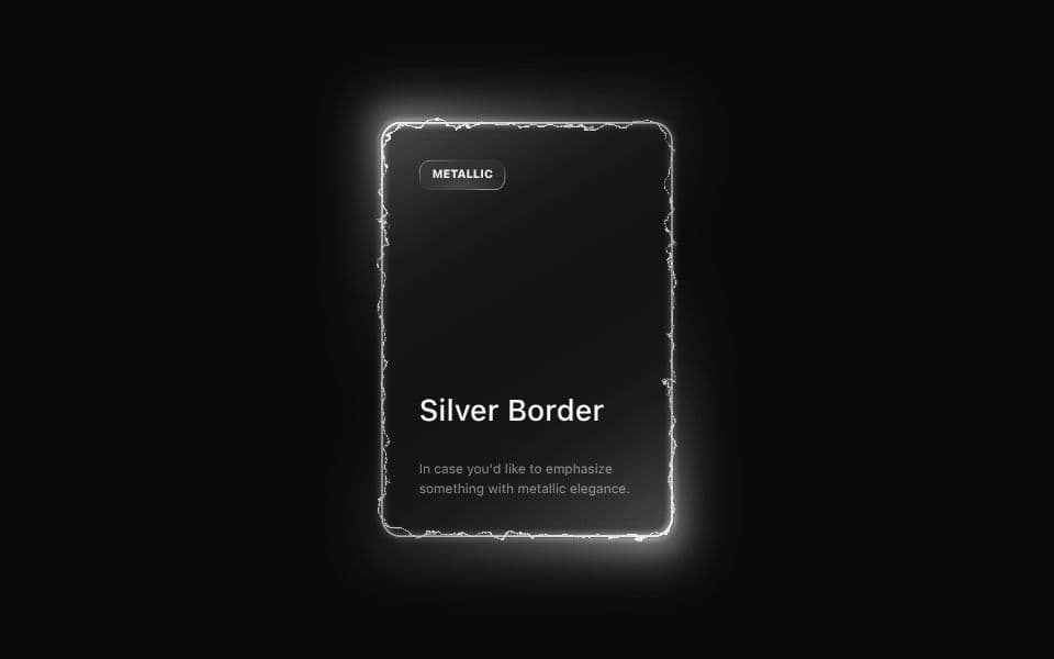 Metallic Silver Border Card