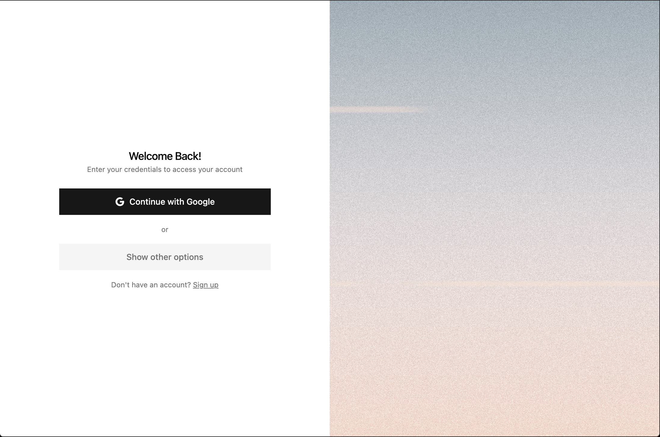 Login Form with atmospheric shader
