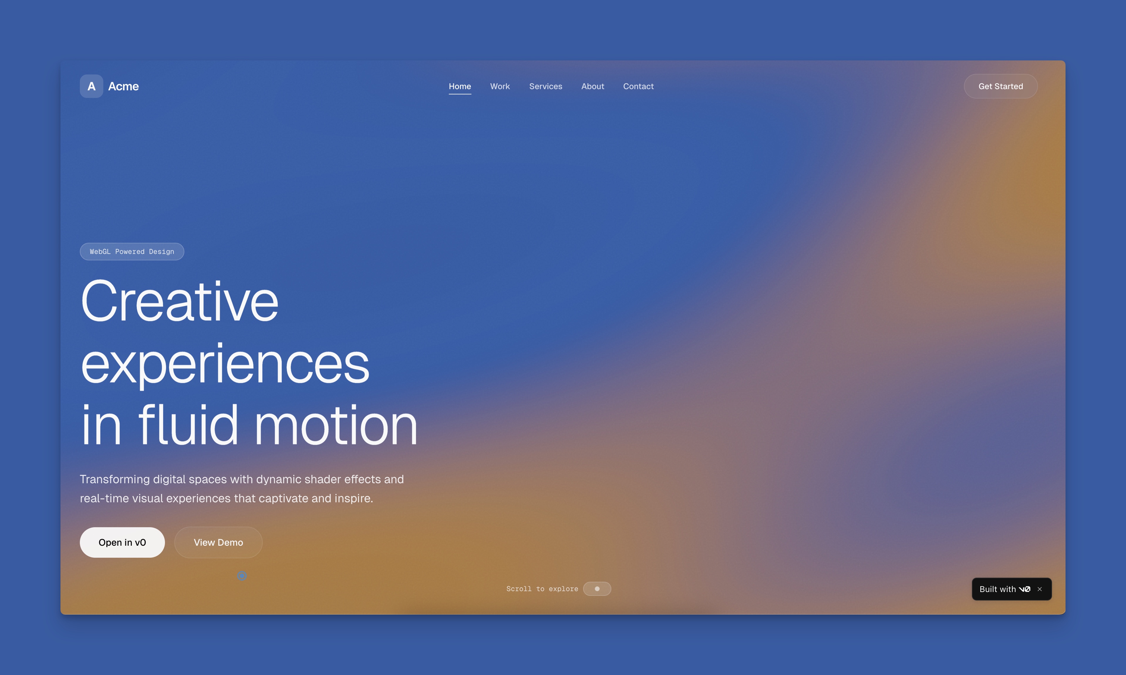 Shaders Landing Page