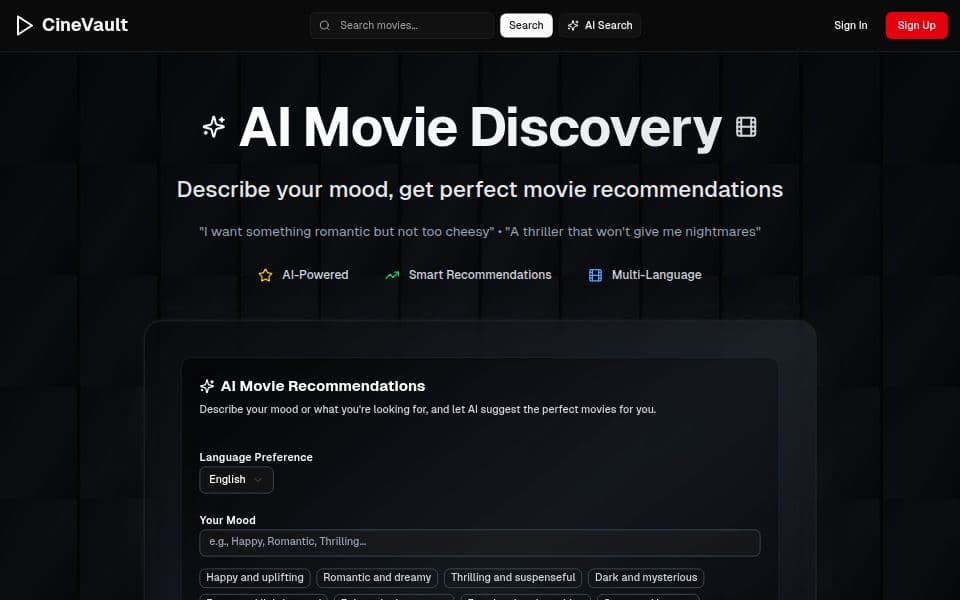 Movie website clone