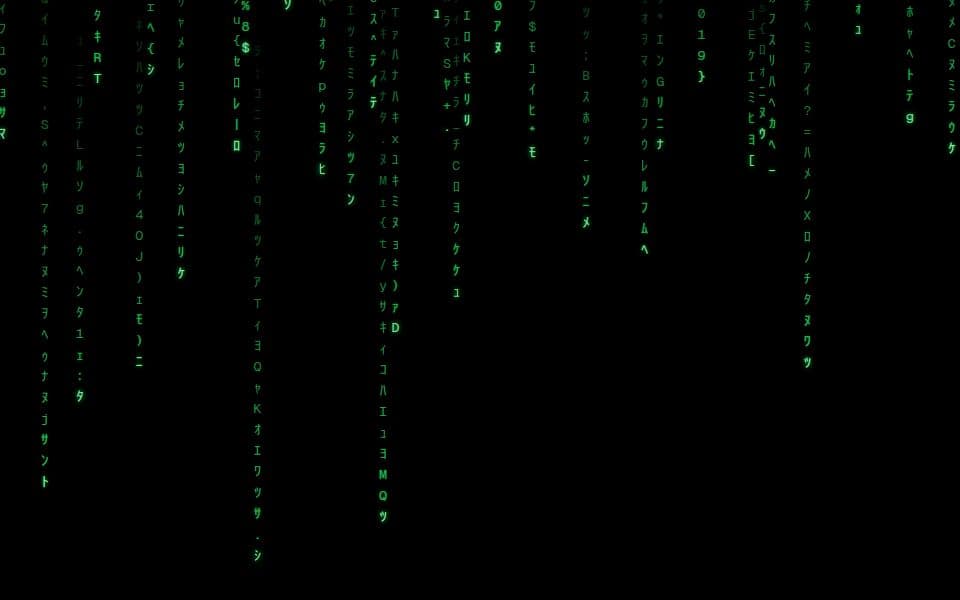 Matrix rain effect