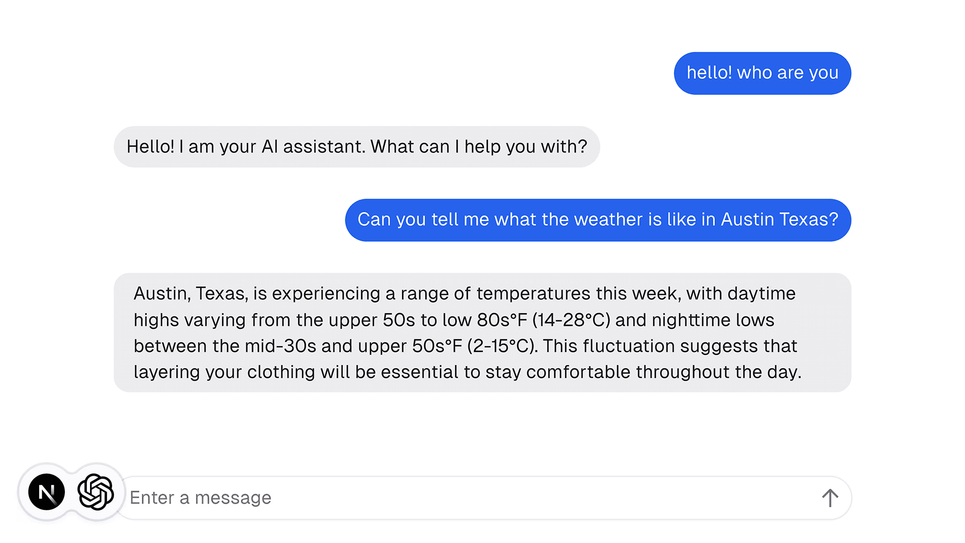 OpenAI and AI SDK Chatbot