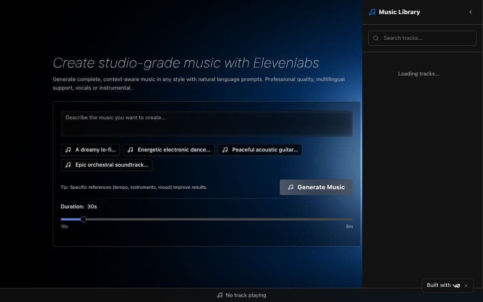ElevenLabs Music Starter