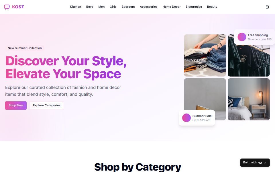 Webstore design concept