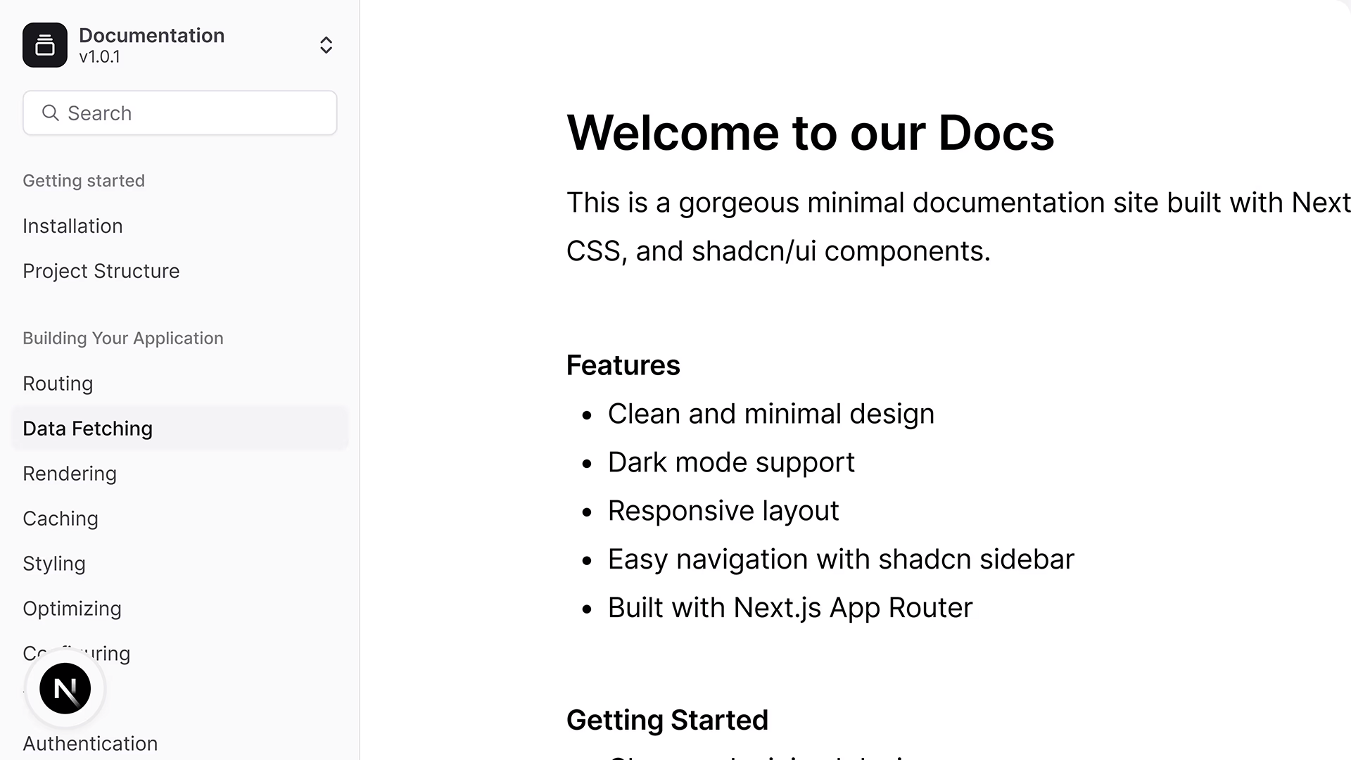 Documentation Starter
